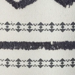 ATMOSPHERA Housse de coussin carrée coton (40 x 40 cm) Wave e Gris New