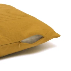 EMINZA Housse de coussin carrée coton tissé (40 x 40 cm) Léa Jaune safran Sale