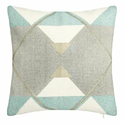 ATMOSPHERA Housse de coussin carrée coton (40 x 40 cm) Geom Or Discount