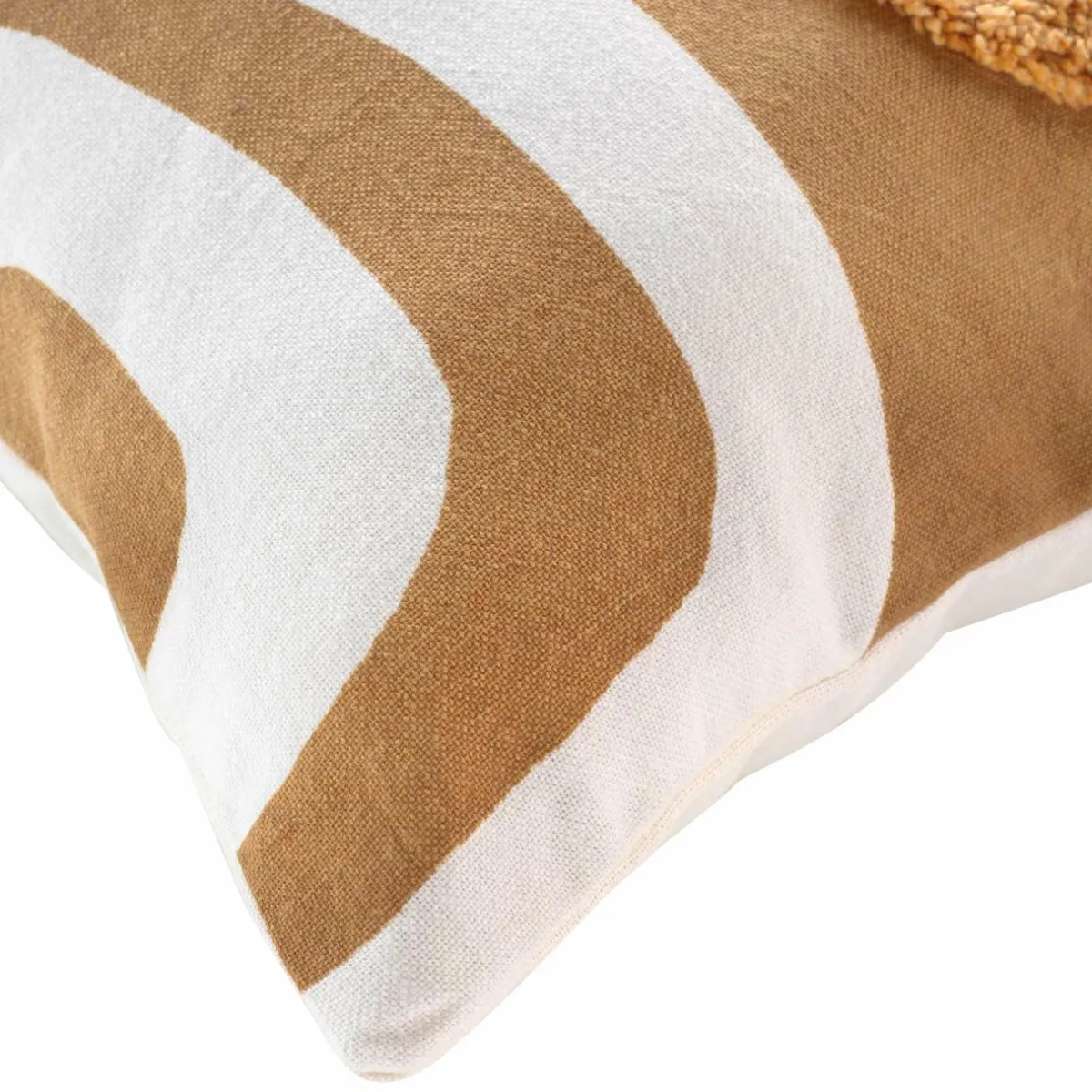 DOUCEUR D'INTERIEUR Housse de coussin carrée coton (40 x 40 cm) Mirade Camel Discount