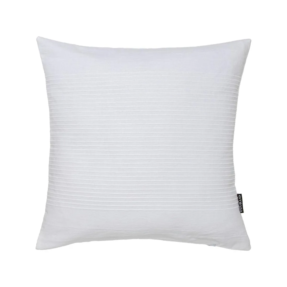 EMINZA Housse de coussin carrée coton tissé (40 x 40 cm) Léa he Blanc New