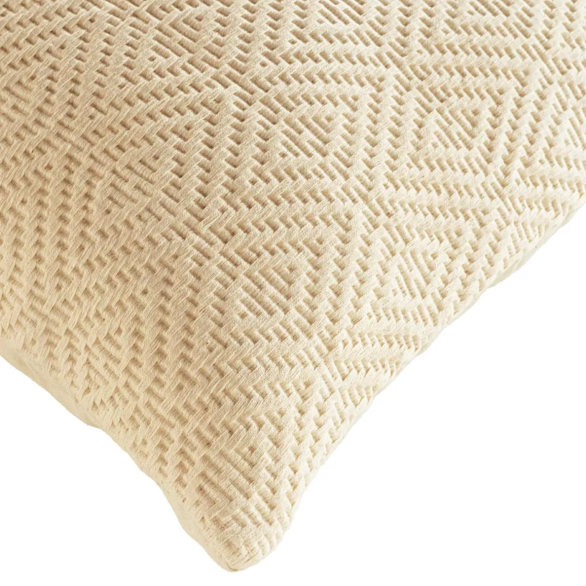 douceur d'intu017drieur Housse de coussin carrée en coton (40 x 40 cm) Sylvia Ecru Best