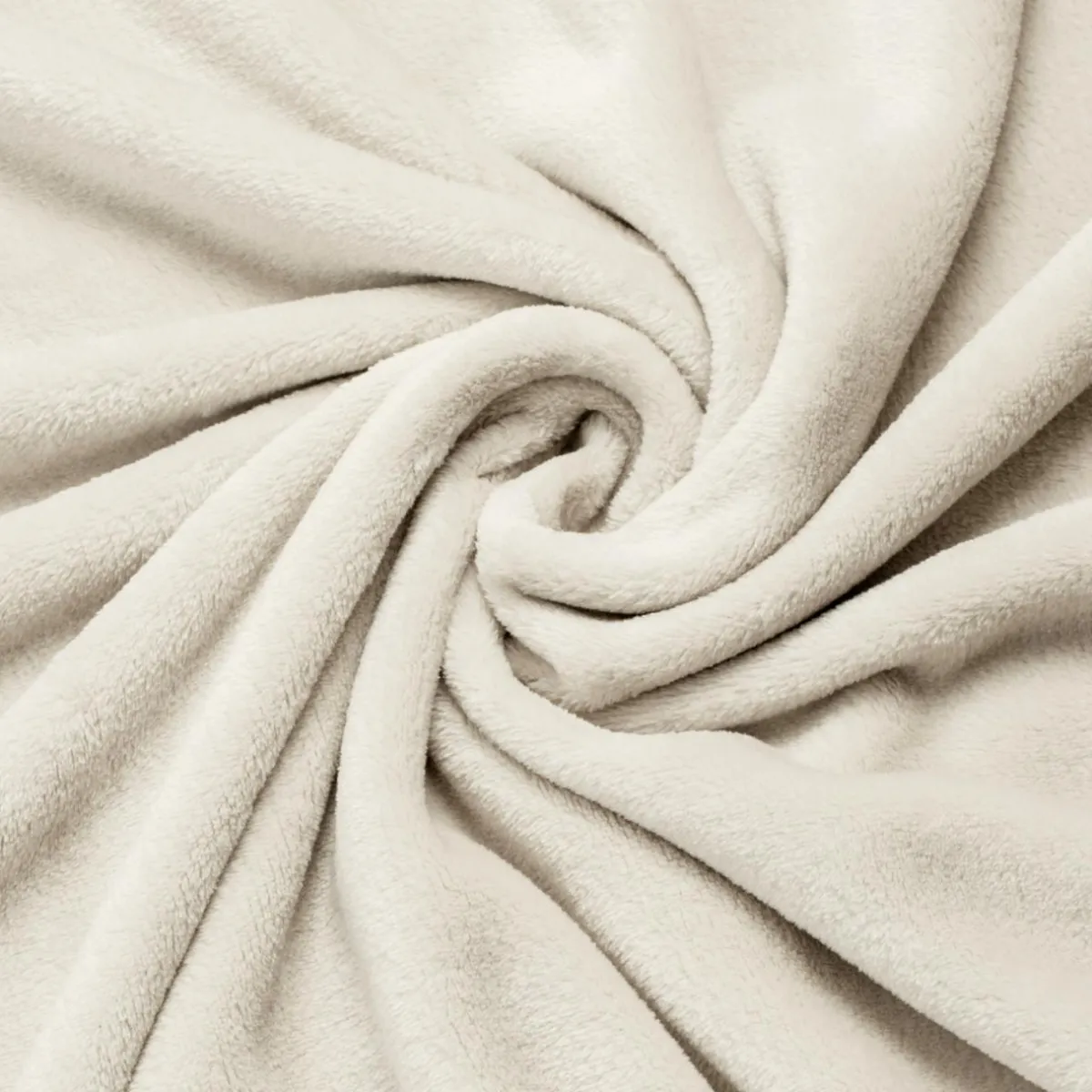 EMINZA Housse de coussin carrée flanelle (60 x 60 cm) Didou grège Beige