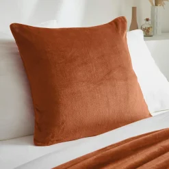 EMINZA Housse de coussin carrée flanelle (60 x 60 cm) Didou Cuivre Discount