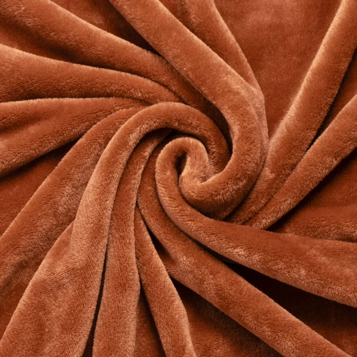 EMINZA Housse de coussin carrée flanelle (60 x 60 cm) Didou Cuivre Discount