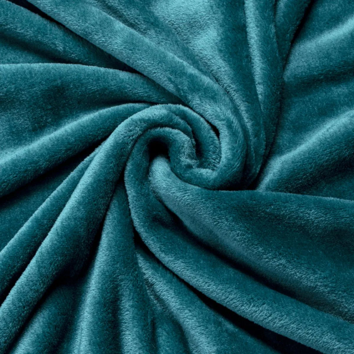 EMINZA Housse de coussin carrée flanelle (45 x 45 cm) Didou Bleu canard Hot