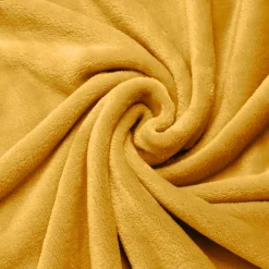EMINZA Housse de coussin carrée flanelle (60 x 60 cm) Didou Jaune moutarde Sale