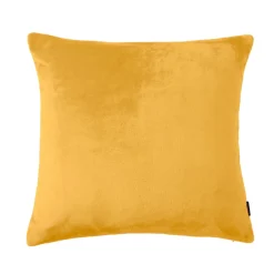 EMINZA Housse de coussin carrée flanelle (60 x 60 cm) Didou Jaune moutarde Sale