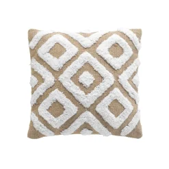 douceur d'intu017drieur Housse de coussin carrée jute (40 x 40 cm) Damia Beige Online