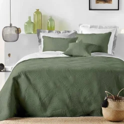 DOUCEUR D'INTERIEUR Housse de coussin carrée microfibre (60 x 60 cm) Palombine Vert kaki Best