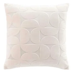 douceur d'intu017drieur Housse de coussin carrée velours (40 x 40 cm) Curly Ecru Best