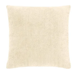 douceur d'intu017drieur Housse de coussin carrée velours chenille en relief (40 x 40 cm) Leo Ecru Discount