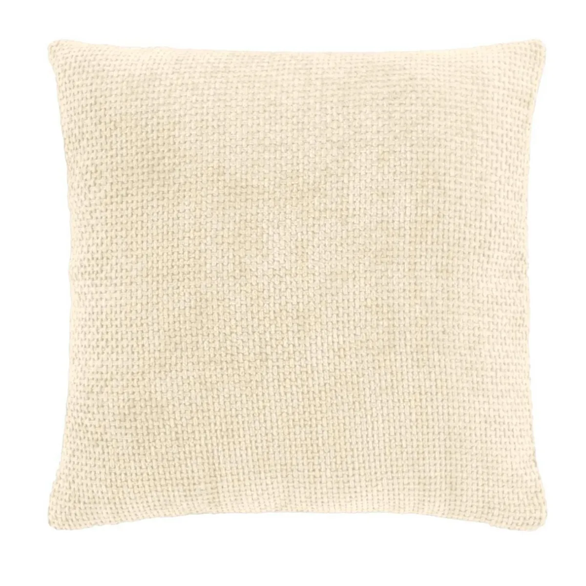 douceur d'intu017drieur Housse de coussin carrée velours chenille en relief (40 x 40 cm) Leo Ecru Discount