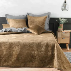 DOUCEUR D'INTERIEUR Housse de coussin carrée velours (60 x 60 cm) Solange Taupe Sale