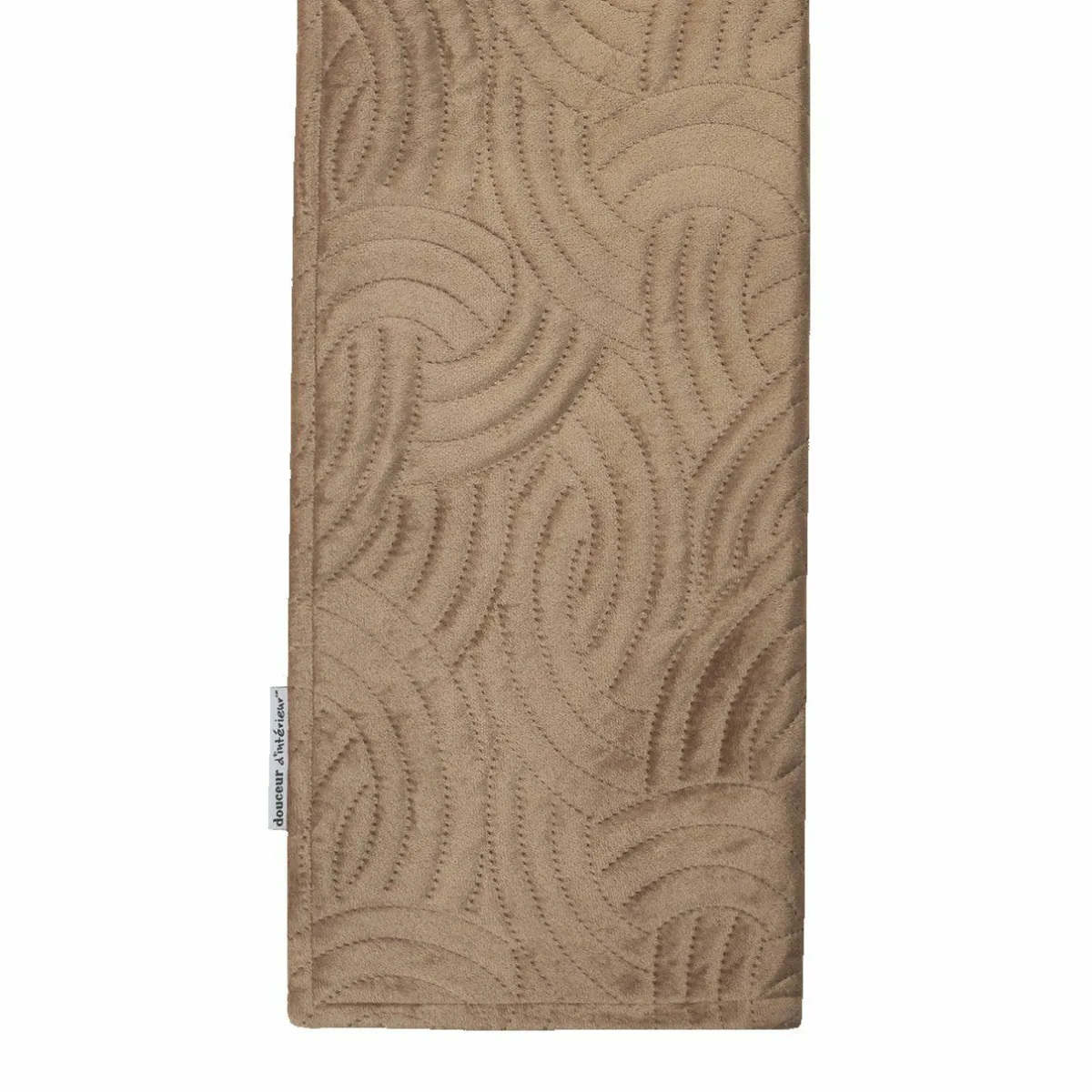 DOUCEUR D'INTERIEUR Housse de coussin carrée velours (60 x 60 cm) Solange Taupe Sale