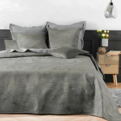 DOUCEUR D'INTERIEUR Housse de coussin carrée velours (60 x 60 cm) Solange e Gris Online