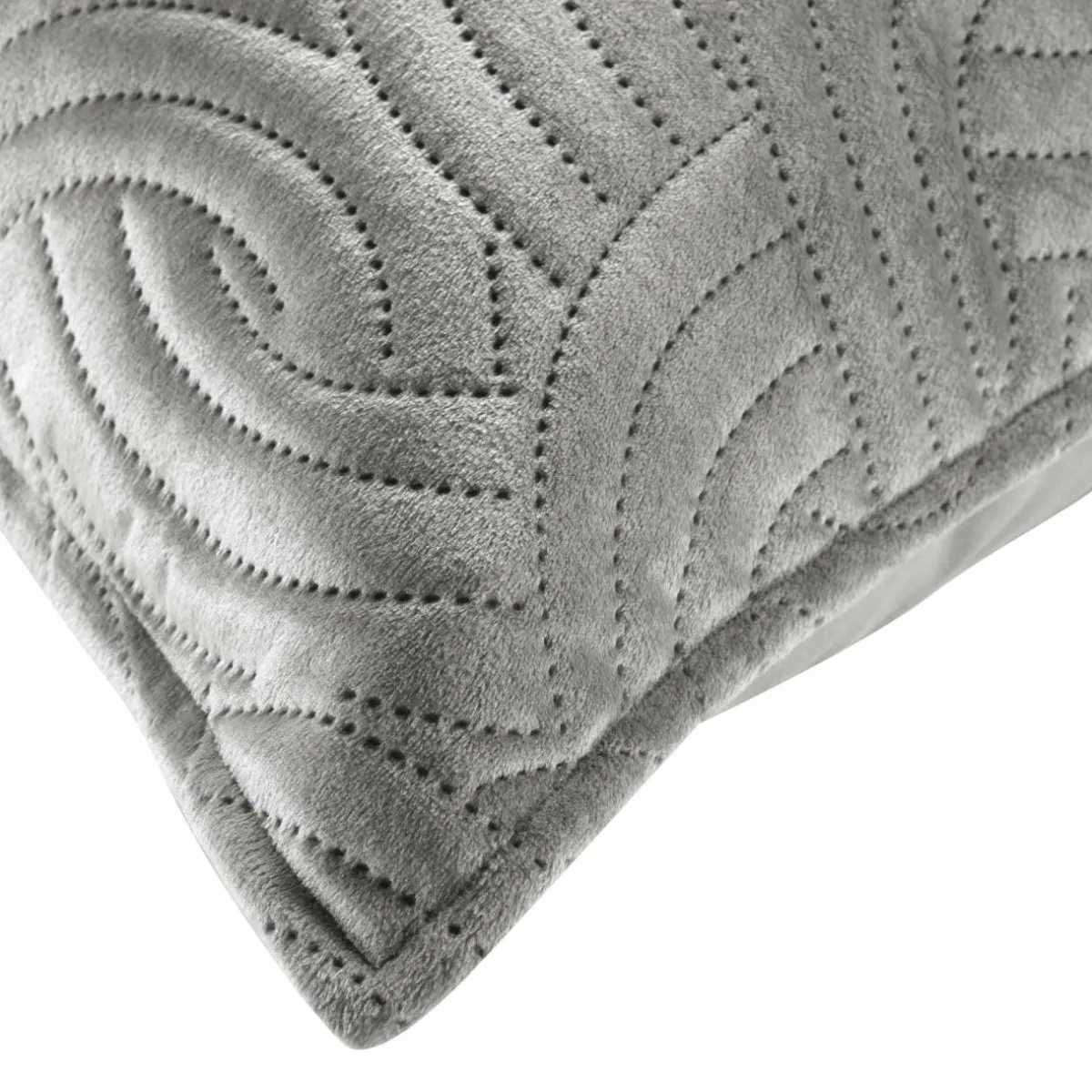 DOUCEUR D'INTERIEUR Housse de coussin carrée velours (60 x 60 cm) Solange e Gris Online