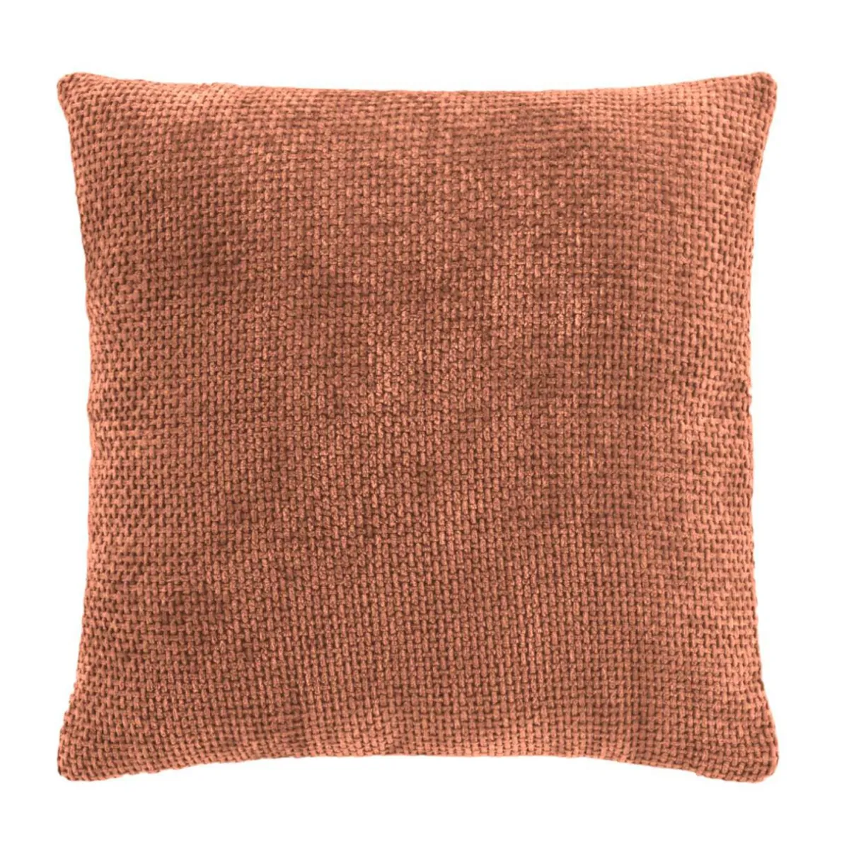 douceur d'intu017drieur Housse de coussin carrée velours chenille (40 x 40 cm) Leo Rose Hot