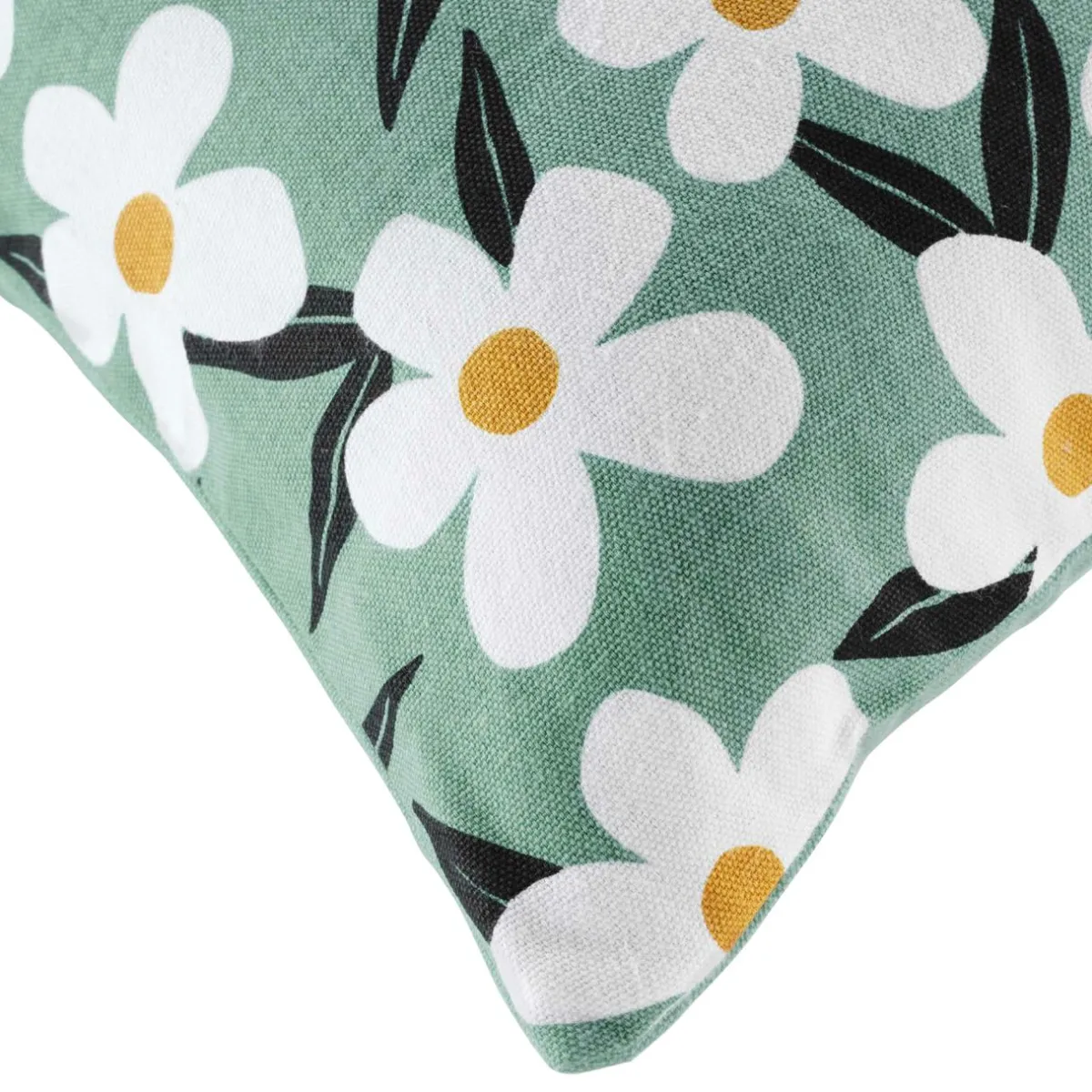 DOUCEUR D'INTERIEUR Housse de coussin coton (40 x 40 cm) Darcy Vert sauge New
