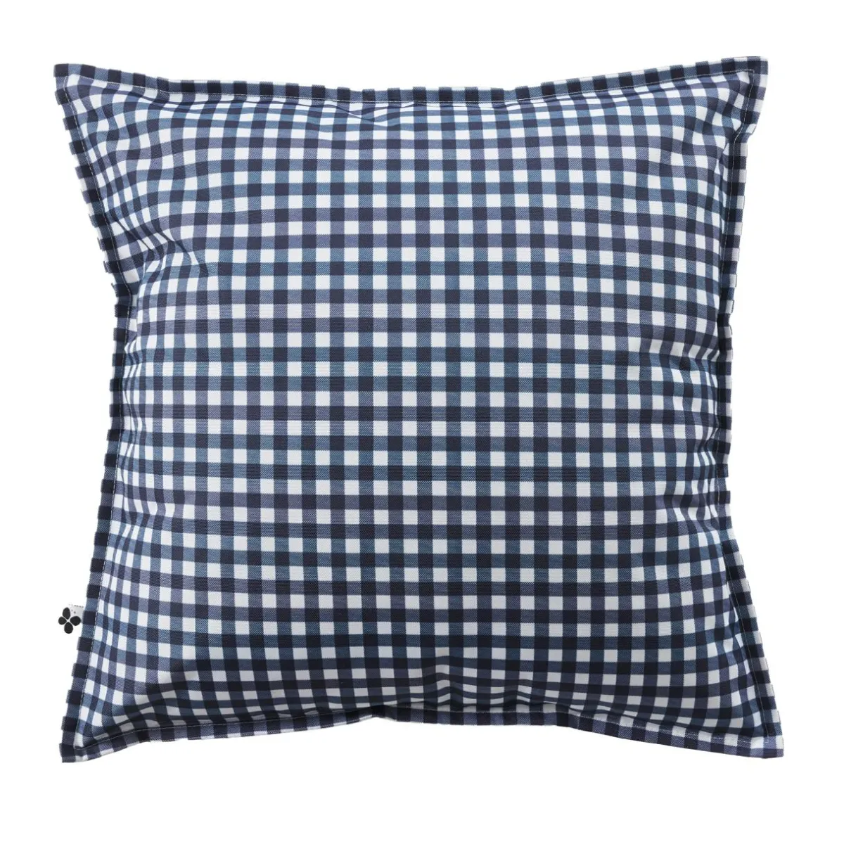 EMINZA Housse de coussin extérieur carrée (45 x 45 cm) Vickie Bleu nuit Vichy bleu New