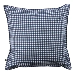 EMINZA Housse de coussin extérieur carrée (60 x 60 cm) Vickie Bleu nuit Vichy bleu Discount