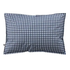 EMINZA Housse de coussin extérieur rectangulaire (40 x 60 cm) Vickie Bleu nuit Vichy bleu Best