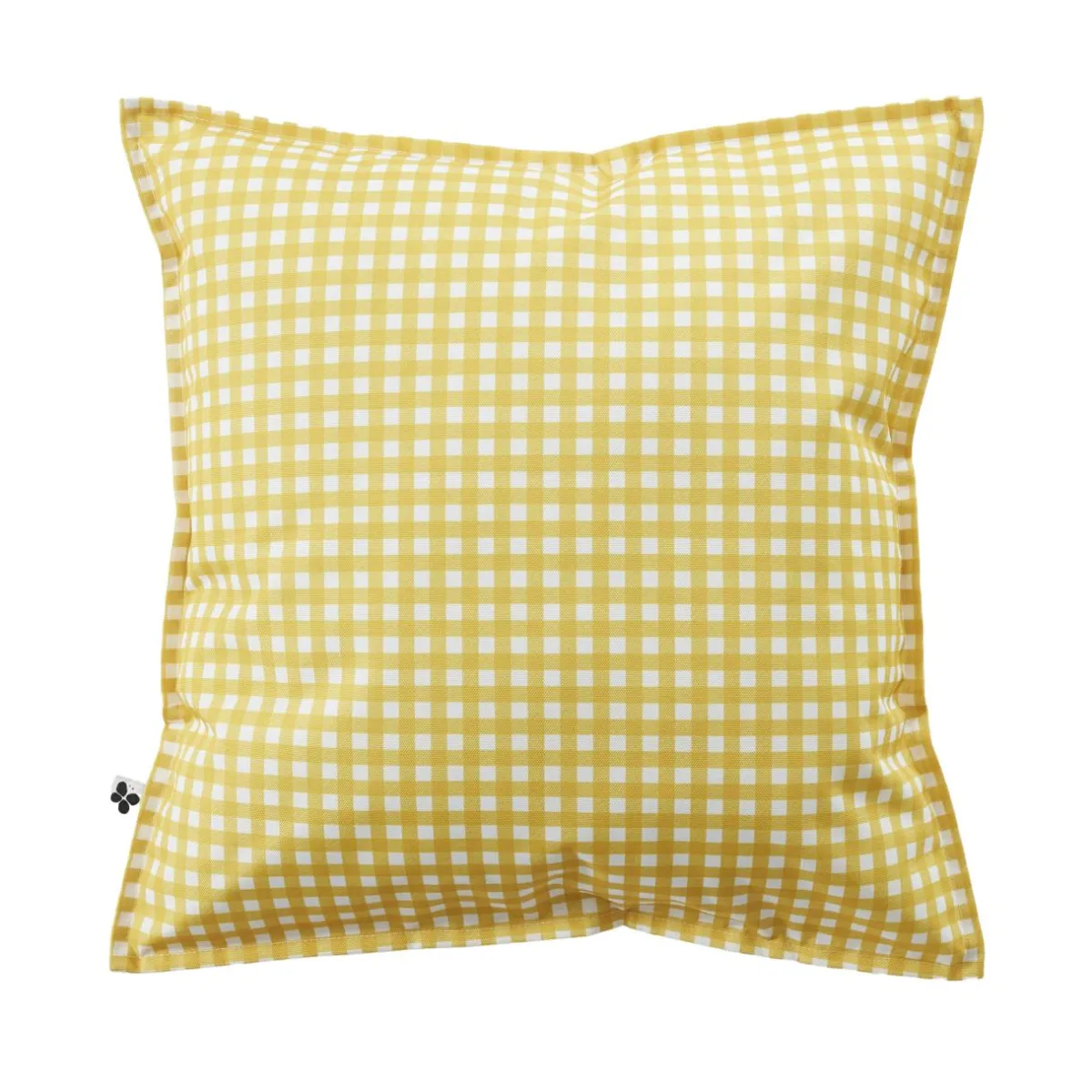 EMINZA Housse de coussin extérieur carrée (45 x 45 cm) Vickie Jaune Vichy jaune