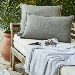 L'effet papillon Housse de coussin extérieur carrée (45 x 45 cm) Naia Vert nénuphar Vert mousse Discount