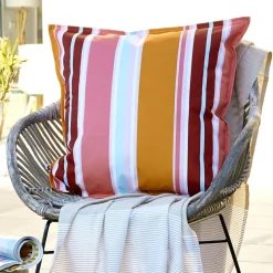 L'effet papillon Housse de coussin extérieur carrée (60 x 60 cm) Bianca Orange Outlet