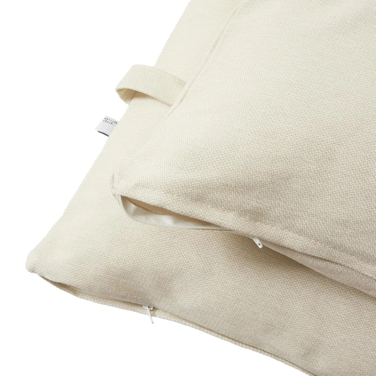 L'effet papillon Housse de coussin pour bain de soleil (190 x 70 cm) Naia Ecru New
