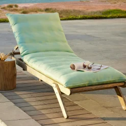 L'effet papillon Housse de coussin pour bain de soleil (190 x 70 cm) Naia Vert caraïbes Vert d'eau Hot