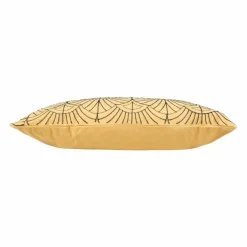 OSTARIA Housse de coussin rectangulaire velours (30 x 50 cm) Coquillage Jaune Sale