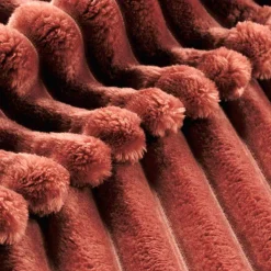 EMINZA Housse de coussin rectangulaire flanelle (30 x 50 cm) Dune Terracotta Clearance
