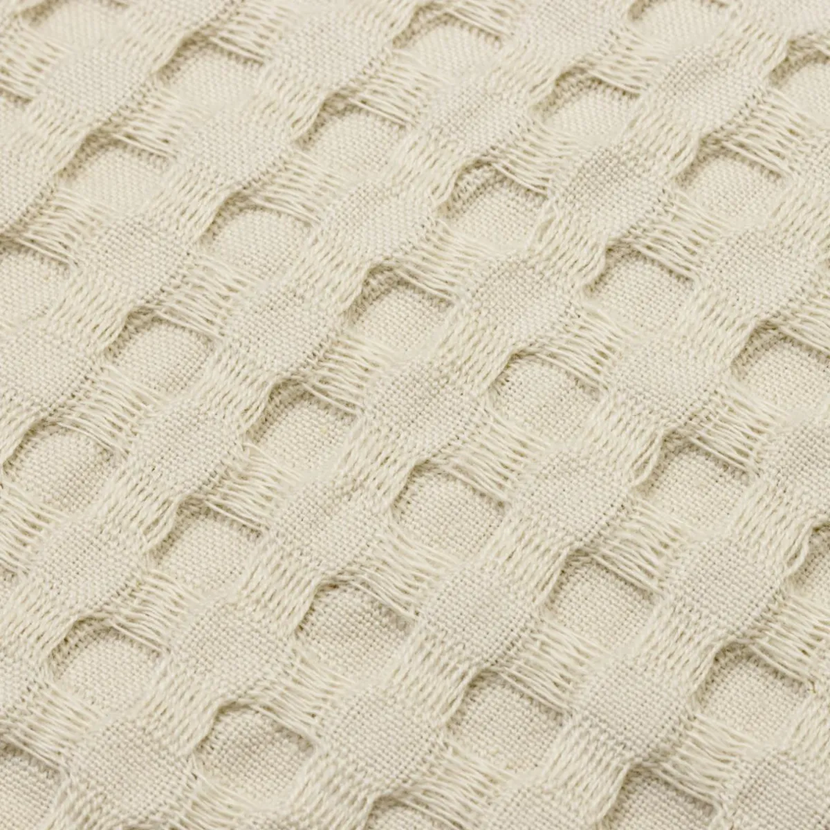 EMINZA Housse de coussin rectangulaire coton nid d'abeille (30 x 50 cm) Maya pampa Beige Outlet