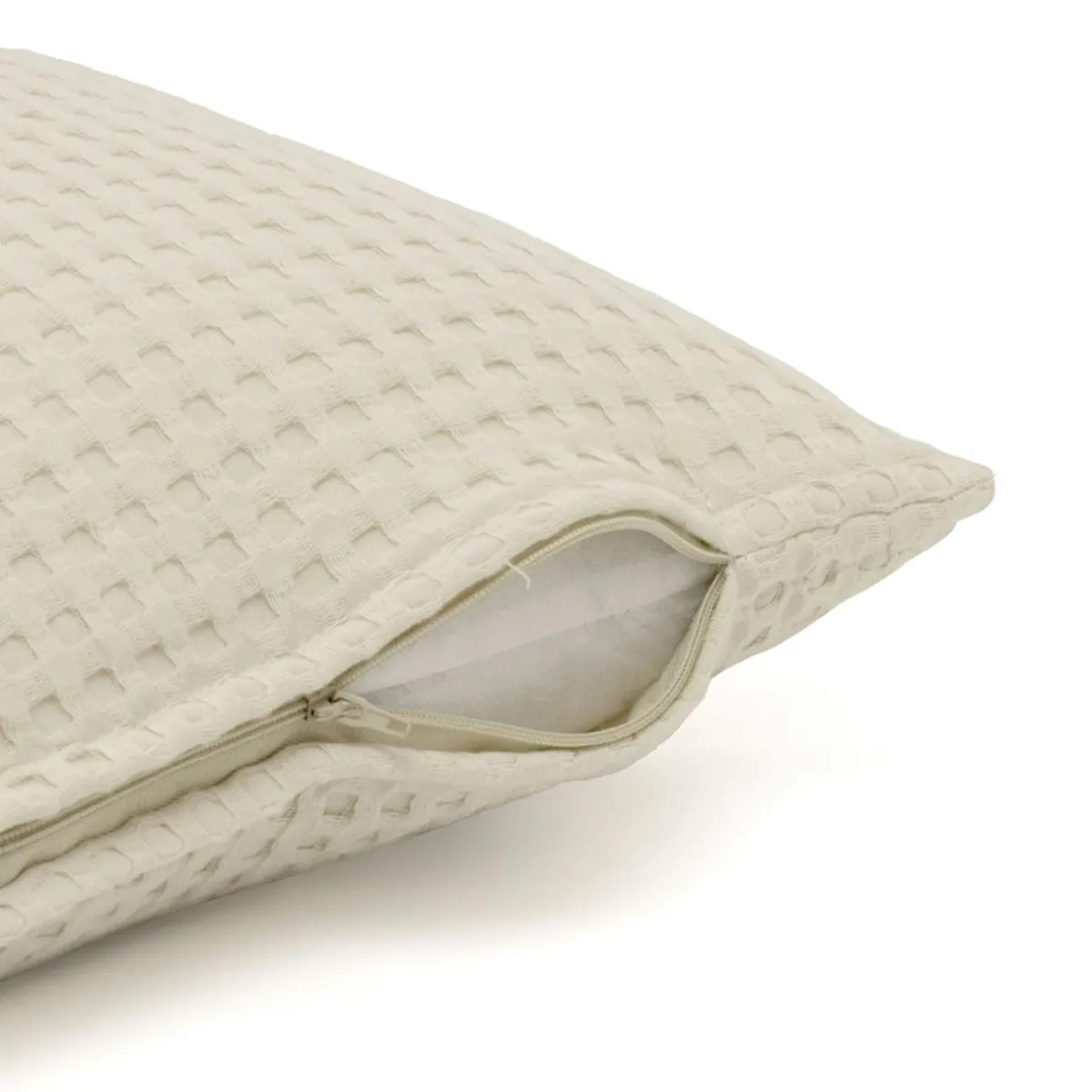 EMINZA Housse de coussin rectangulaire coton nid d'abeille (30 x 50 cm) Maya pampa Beige Outlet