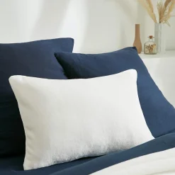 EMINZA Housse de coussin rectangulaire flanelle (40 x 60 cm) Didou Ivoire Best