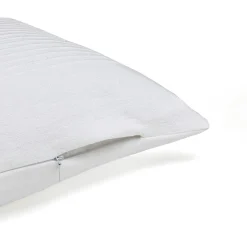 EMINZA Housse de coussin rectangulaire coton tissé (30 x 50 cm) Léa he Blanc