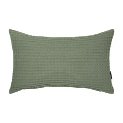 EMINZA Housse de coussin rectangulaire coton nid d'abeille (30 x 50 cm) Maya Vert romarin Online