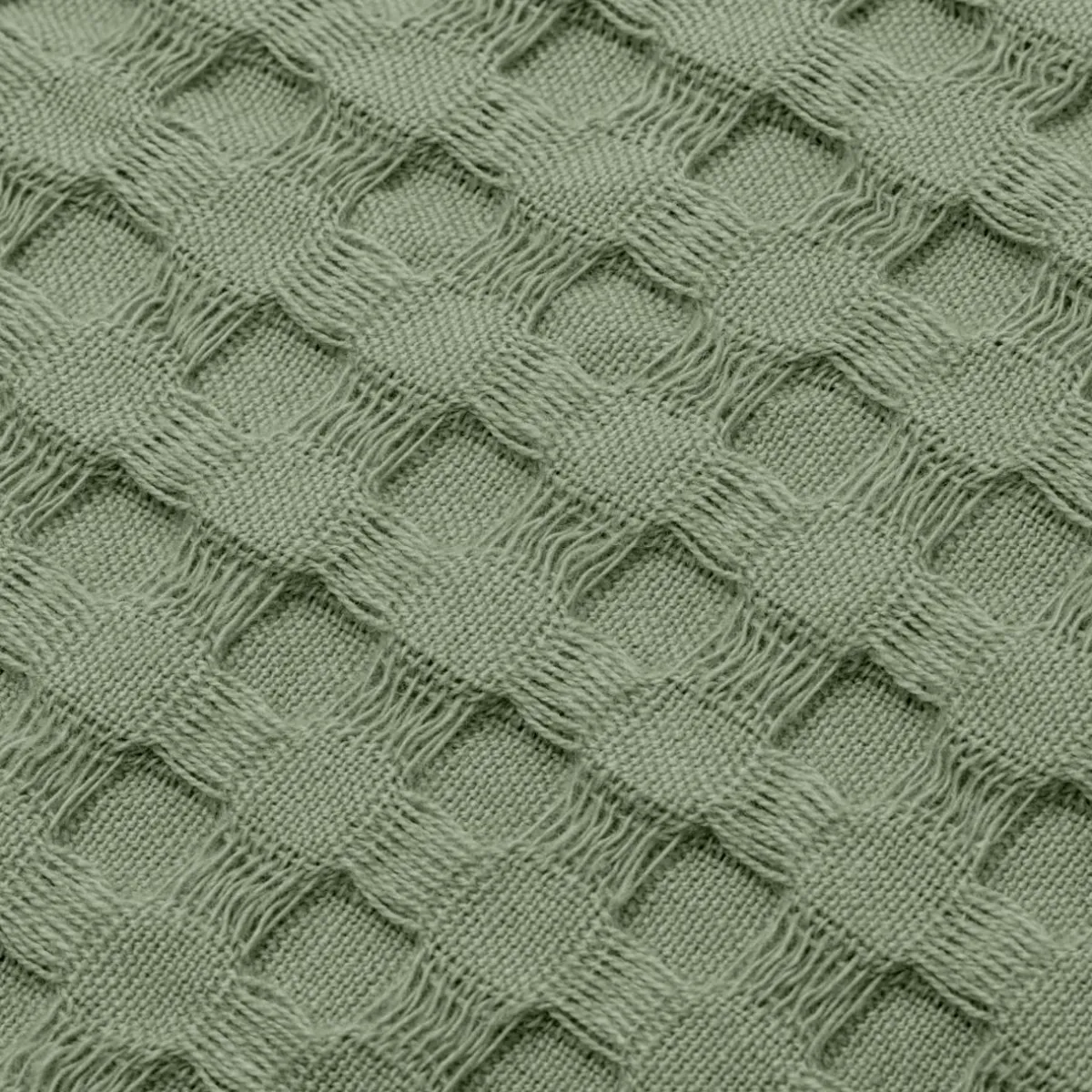 EMINZA Housse de coussin rectangulaire coton nid d'abeille (30 x 50 cm) Maya Vert romarin Online