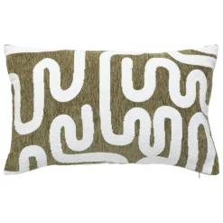 Atmosphera, cru017dateur d'intu017drieur Housse de coussin rectangulaire (30 x 50 cm) Jeni Vert kaki Best
