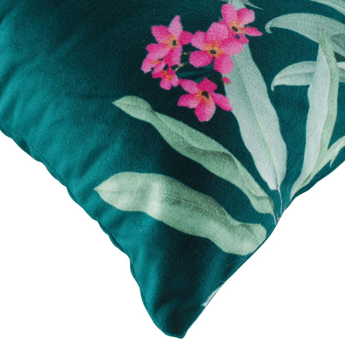 DOUCEUR D'INTERIEUR Housse de coussin velours (40 x 40 cm) Paolina Bleu canard New