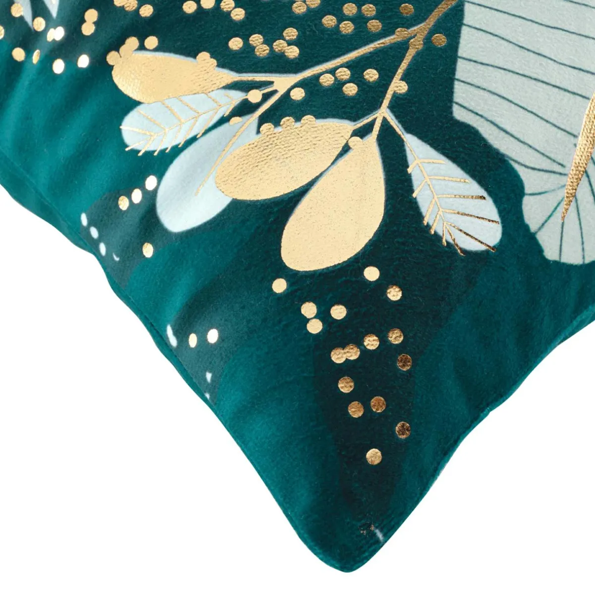 DOUCEUR D'INTERIEUR Housse de coussin velours (40 x 40 cm) Prusseor e Vert Sale