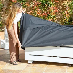 MOBELLIA Housse de protection Imperméable pour Canapé (200 x 115 cm) Gris Clearance