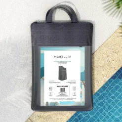 MOBELLIA Housse de protection imperméable pour Chaises et Fauteuils (H120/160 cm) Murano Gris Anthracite Outlet