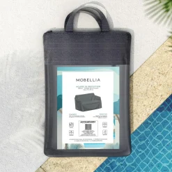 MOBELLIA Housse de protection imperméable pour Canapé 2 places (136 x 77 cm) Amalfi Gris Anthracite Hot