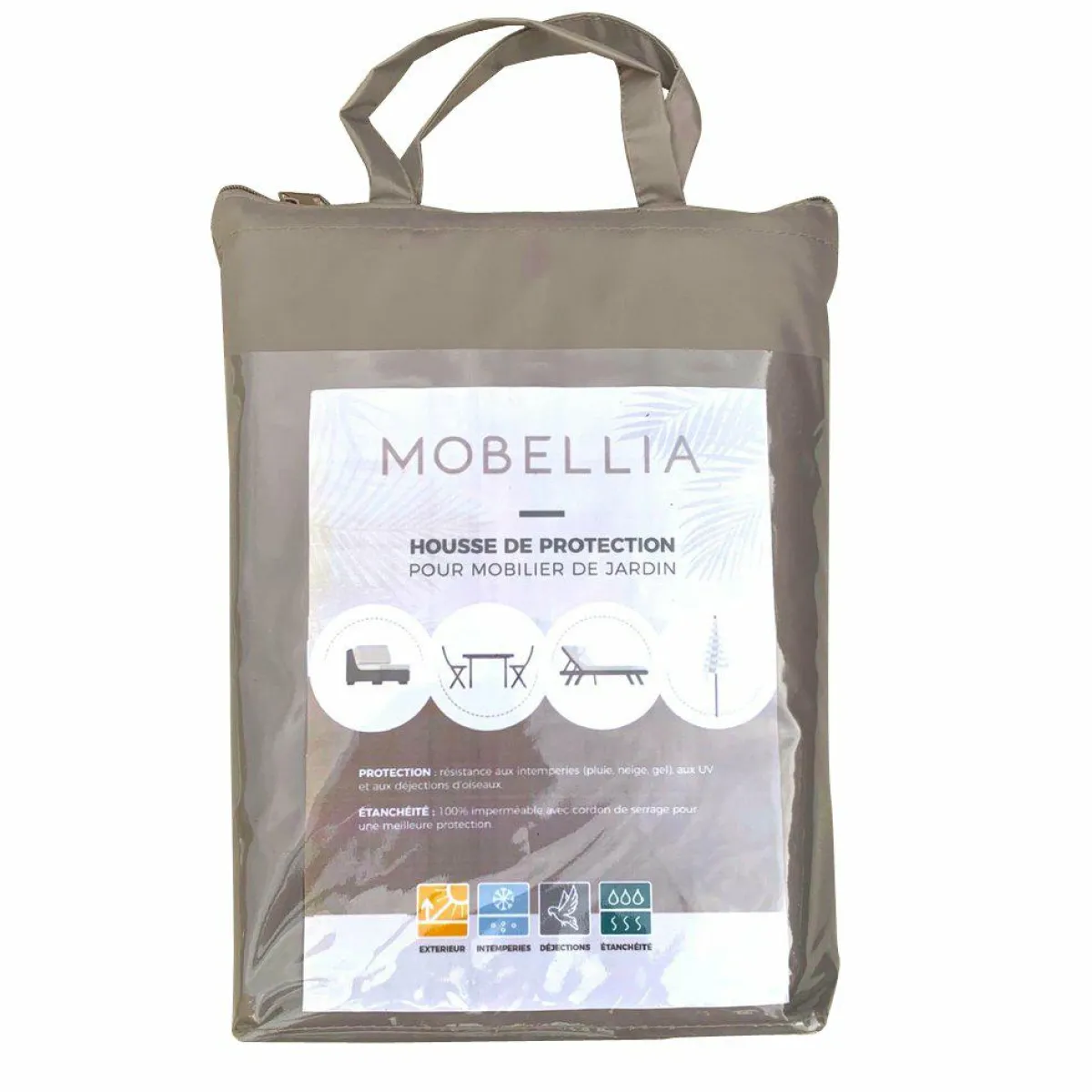 MOBELLIA Housse de protection Imperméable pour Salon de jardin (175 x 175 cm) Gris Sale