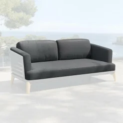 MOBELLIA Housses de coussin de remplacement pour Canapé 2 places Monte Carlo Gris Anthracite Clearance