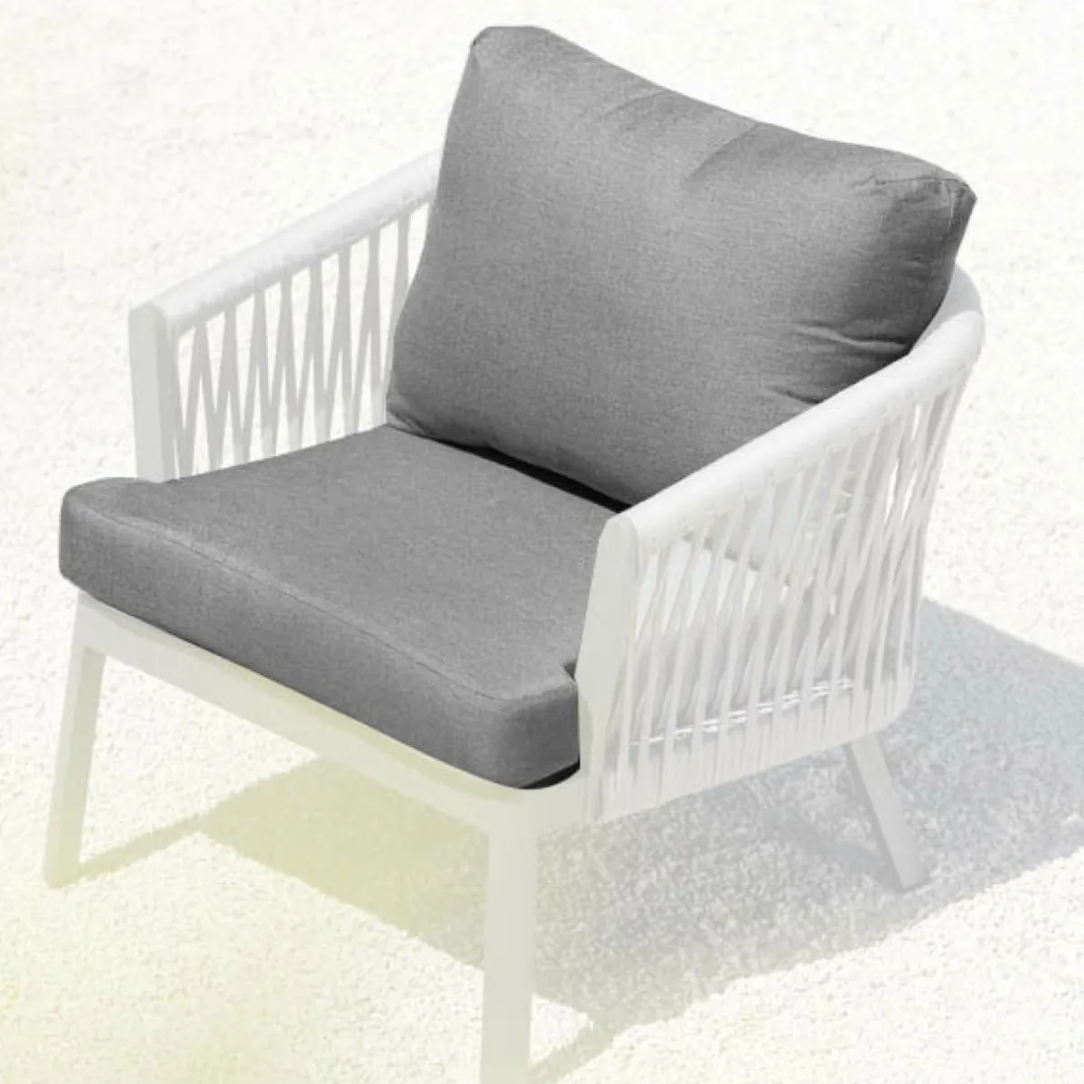 MOBELLIA Housses de coussin de remplacement pour Fauteuil Amalfi Gris Anthracite