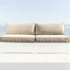 MOBELLIA Housses de coussin de remplacement pour Chauffeuse 2 places Palma Taupe Online