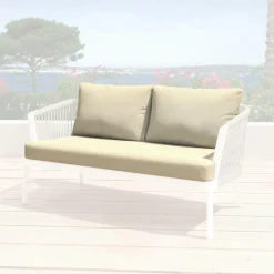 MOBELLIA Housses de coussin de remplacement pour Canapé 2 places Amalfi Beige Clearance